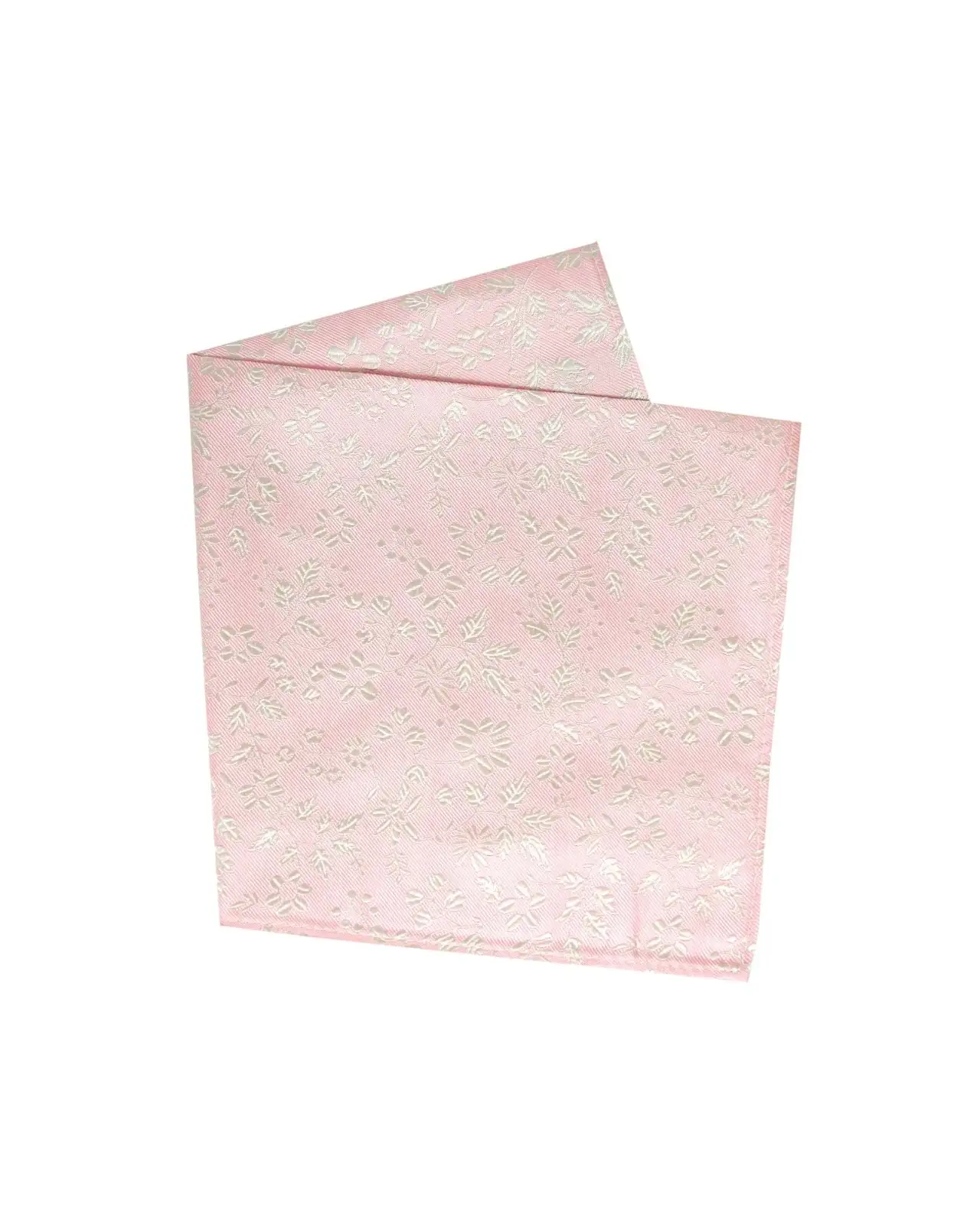 Pocket Square Soprano Ties Soprano Pastel Pink With Ivory Flowers Silk Pocket Square £15.00