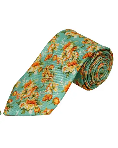 Posh & Dandy Ties Soprano Ties Posh And Dandy Duck Egg Blue Floral Tie £21.00