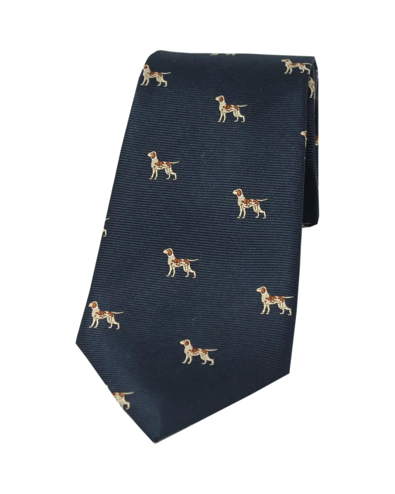 Silk Ties Soprano Ties Soprano Fox Hounds On Blue Ground Country Silk Tie £24.00