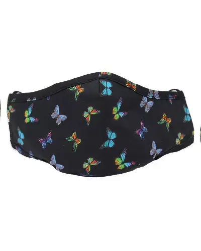 Face Masks Soprano Ties Multi Coloured Butterflies 100pc Cotton Washable and Reusable Face Mask £5.00