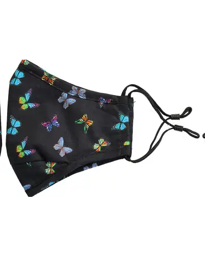 Face Masks Soprano Ties Multi Coloured Butterflies 100pc Cotton Washable and Reusable Face Mask £5.00