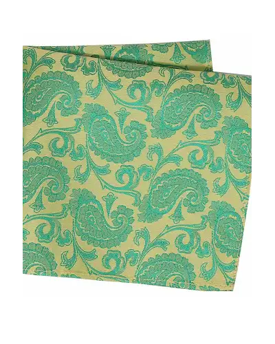 Pocket Square Soprano Ties Soprano Jade Paisley Woven Silk Pocket Square £9.00