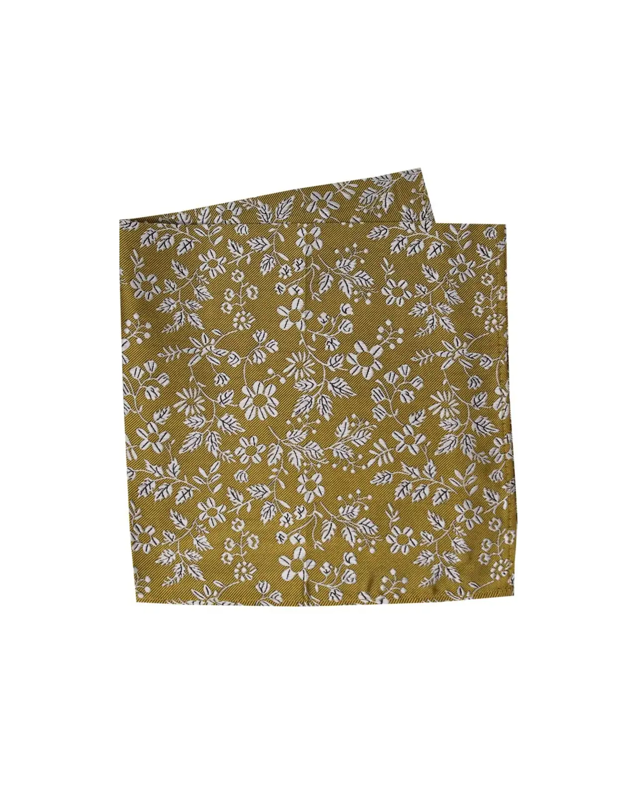 Pocket Square Soprano Ties Soprano Old Gold Floral Silk Pocket Square £15.00