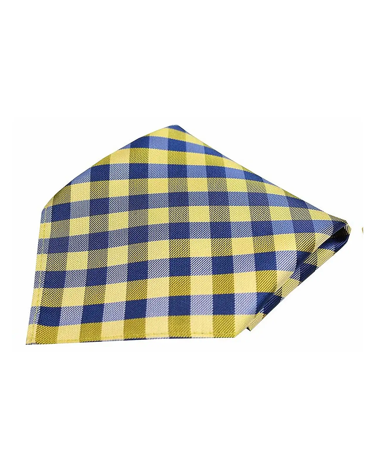 Pocket Square Soprano Ties Soprano Blue And Gold Checked Pattern Silk Pocket Square £9.00