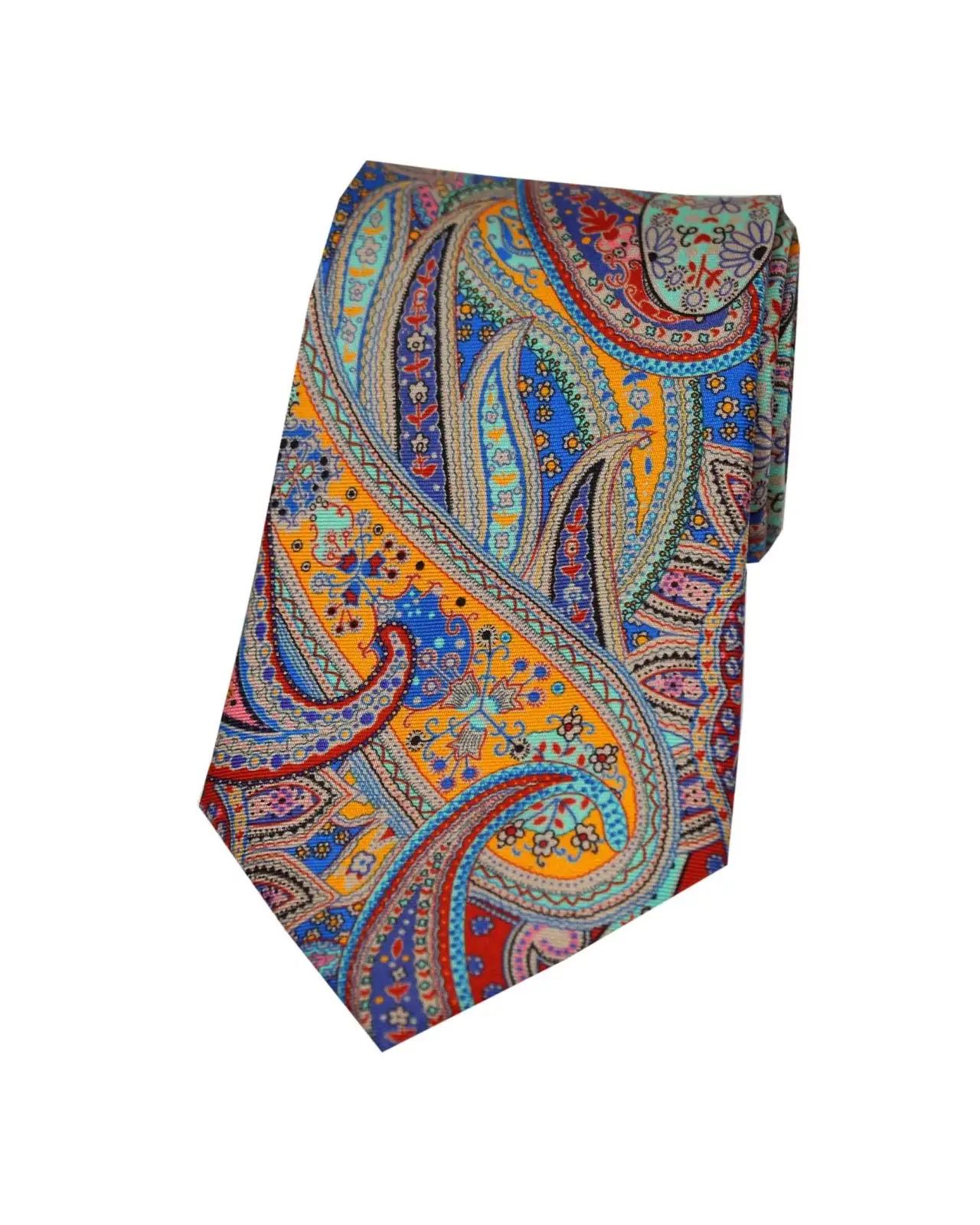 Posh & Dandy Ties Soprano Ties Posh And Dandy Multi Coloured Paisley Silk Tie £31.00