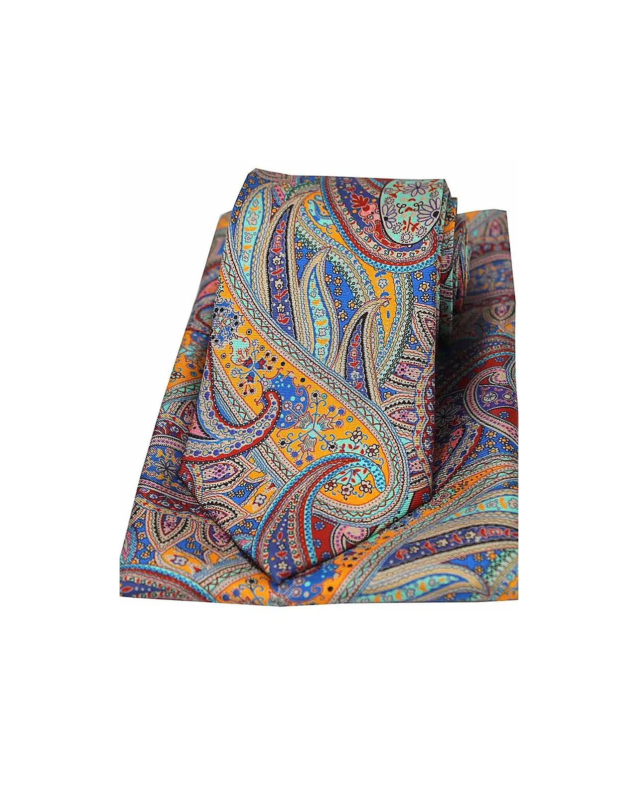 Posh & Dandy Ties Soprano Ties Posh And Dandy Multi Coloured Paisley Silk Tie And Pocket Square £45.00