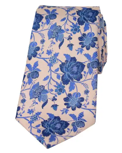 Silk Ties Soprano Ties Soprano Pastel Pink Floral Luxury Silk Tie £24.00