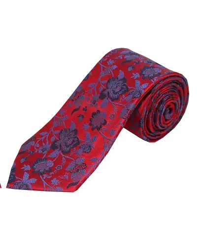 Silk Ties Soprano Ties Soprano Red Floral Patterned Silk Tie £24.00