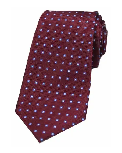 Silk Ties Soprano Ties Soprano Neat Box Pattern On Wine Ground Silk Tie £24.00