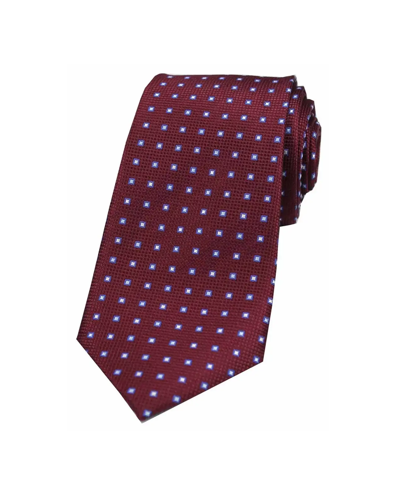Silk Ties Soprano Ties Soprano Neat Box Pattern On Wine Ground Silk Tie £24.00