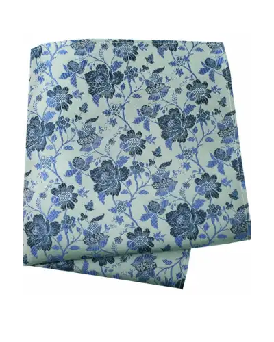 Pocket Square Soprano Ties Soprano Duck Egg Blue Floral Pattern Silk Handkerchief £15.00