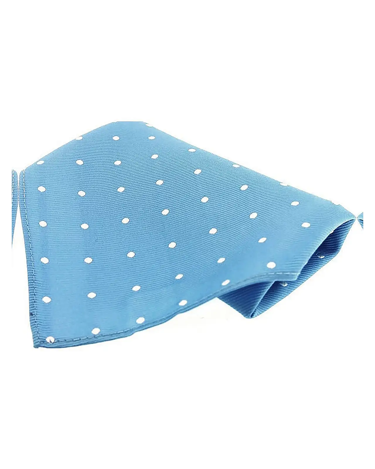 Pocket Square Soprano Ties Soprano Sky Blue And White Polka Dots Mens Silk Pocket Square £9.00