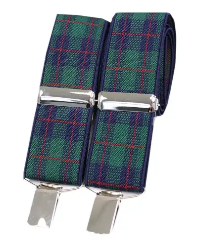 Braces Soprano Ties Soprano Black Watch Tartan Patterned 35Mm X Style Braces £23.00