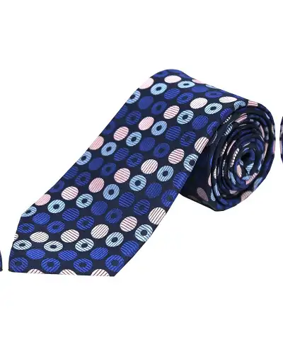 Posh & Dandy Ties Soprano Ties Posh And Dandy Multi Coloured Circles Silk Tie £27.00