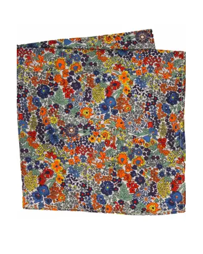 Pocket Square Soprano Ties Posh And Dandy Busy Floral Multi Coloured Silk Pocket Square £15.00
