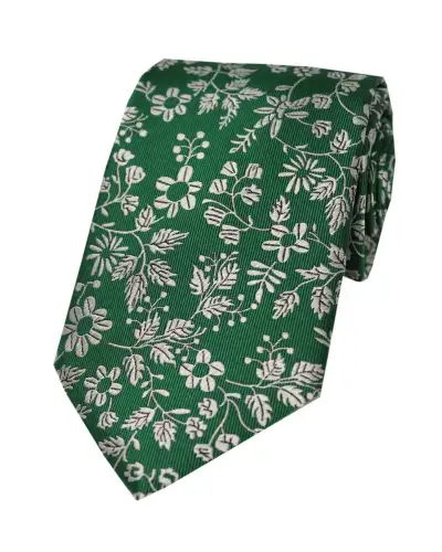 Silk Ties Soprano Ties Soprano Forest Green Floral Silk Tie £21.00
