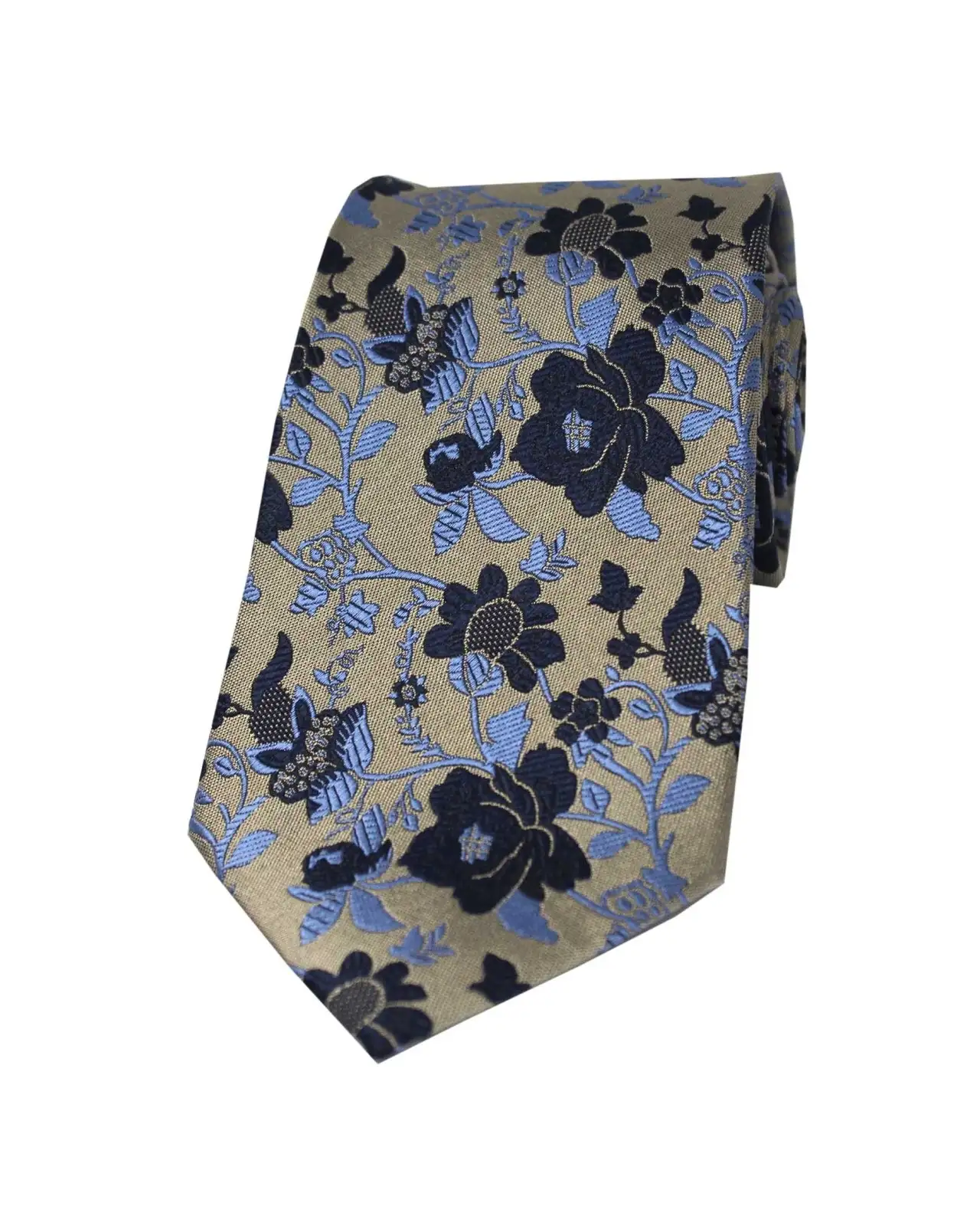 Silk Ties Soprano Ties Soprano Light Bronze Floral Patterned Silk Tie £24.00