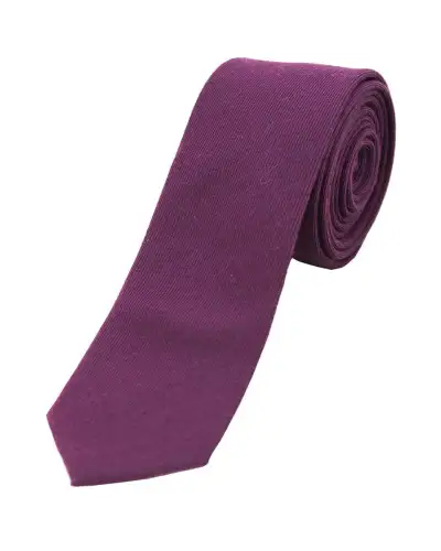 Wool Ties Soprano Ties Soprano Plain Purple Wool Rich Thin Tie £8.00