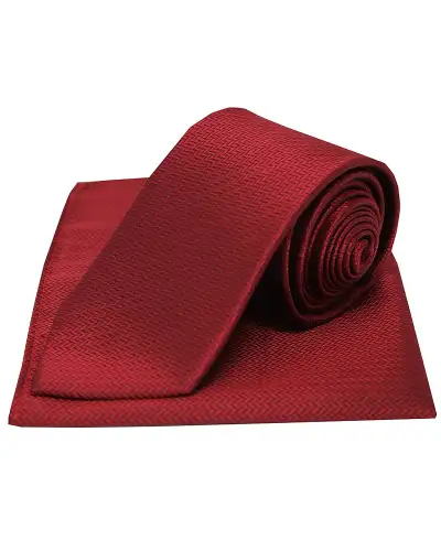 Pocket Square Soprano Ties Soprano Burgundy Herringbone Silk Tie And Pocket Square £34.00