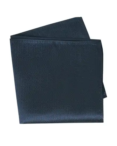 Soprano Navy Herringbone Silk Pocket Square | Soprano Ties ST HANKWS09173 Silk Hankie
