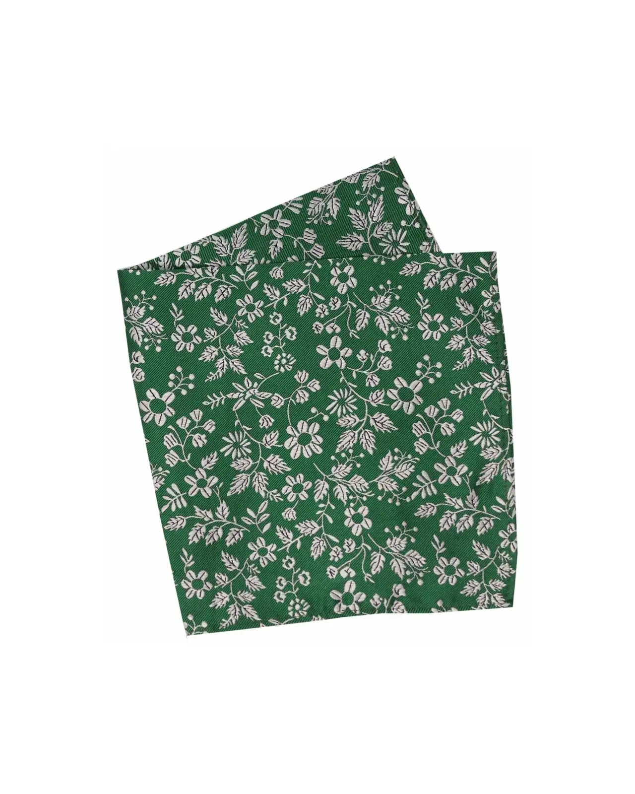 Pocket Square Soprano Ties Soprano Forest Green Floral Silk Pocket Square £15.00