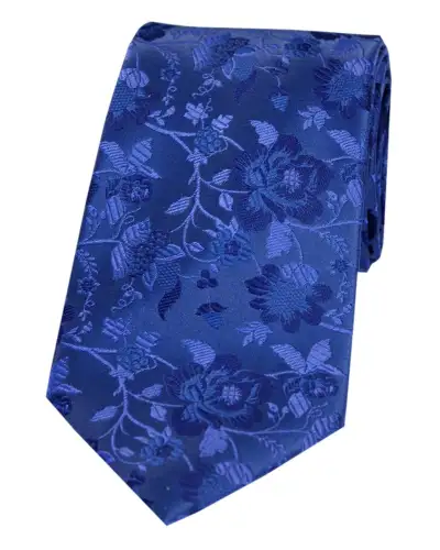 Silk Ties Soprano Ties Soprano Mid Blue Floral Pattern Silk Tie £24.00