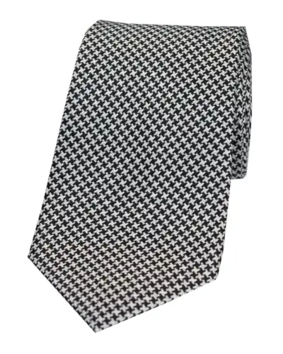 Silk Ties Soprano Ties Soprano Black And White Dogtooth Silk Tie £24.00