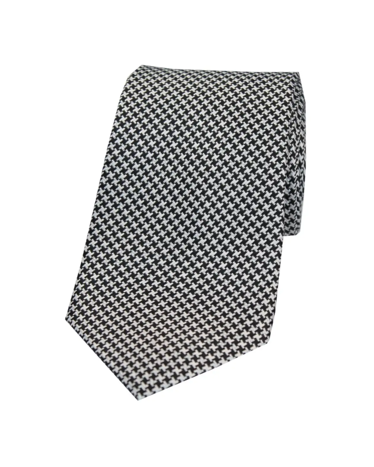 Silk Ties Soprano Ties Soprano Black And White Dogtooth Silk Tie £24.00