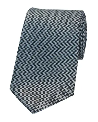 Silk Ties Soprano Ties Soprano Grey And Black Dogtooth Silk Tie £24.00