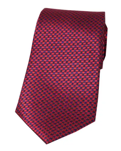 Silk Ties Soprano Ties Soprano Red And Blue Dogtooth Silk Tie £24.00
