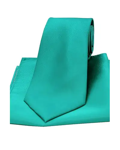 Pocket Square Soprano Ties Soprano Sea Green Satin Silk Tie And Pocket Square £15.00