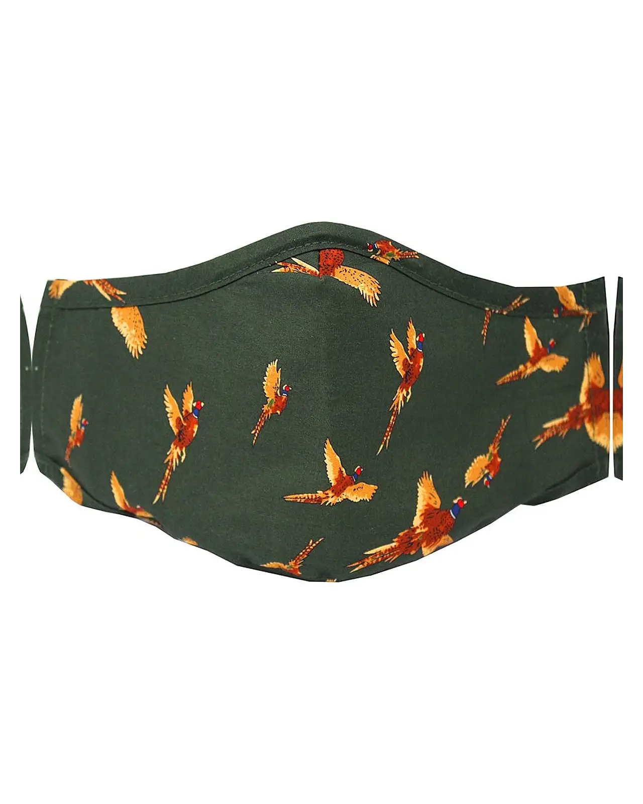 Face Masks Soprano Ties Green Pheasants Washable And Reusable Cotton Face Mask £5.00