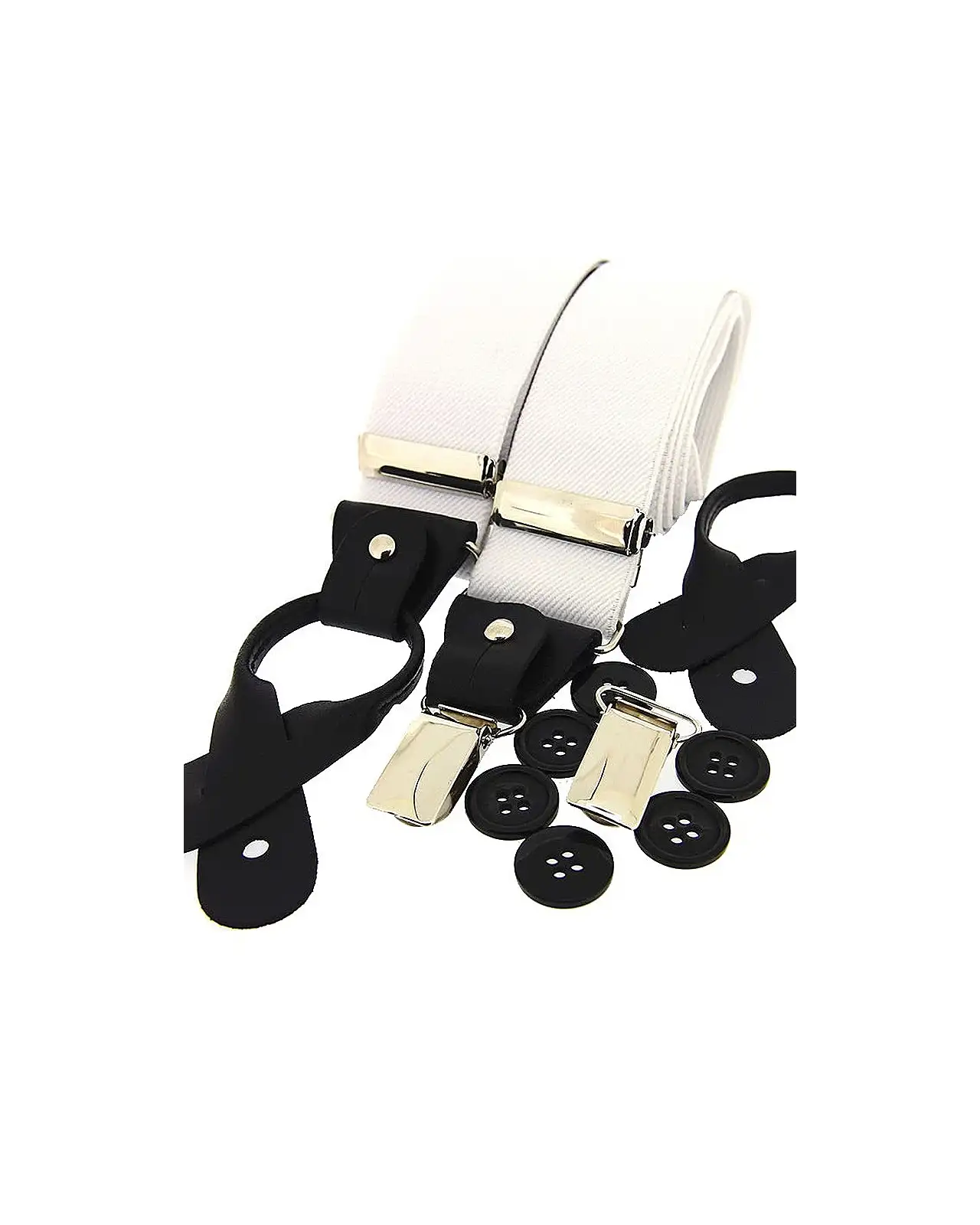 Braces Soprano Ties Soprano White 35Mm Leather End Braces £27.00