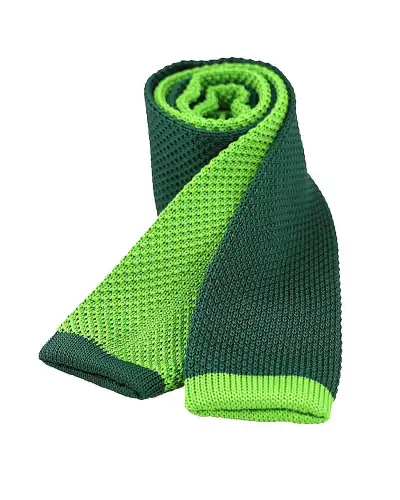 Knitted Ties Soprano Ties Soprano Two Tone Green And Lime Knitted Thin Polyester Tie £7.00