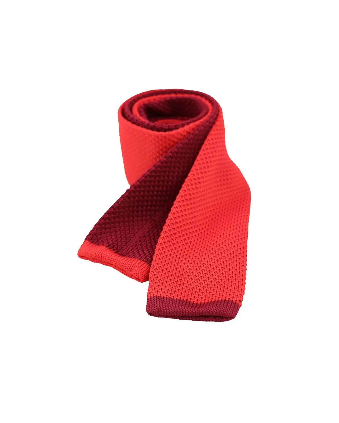 Knitted Ties Soprano Ties Soprano Two Tone Red And Wine Knitted Thin Polyester Tie £7.00