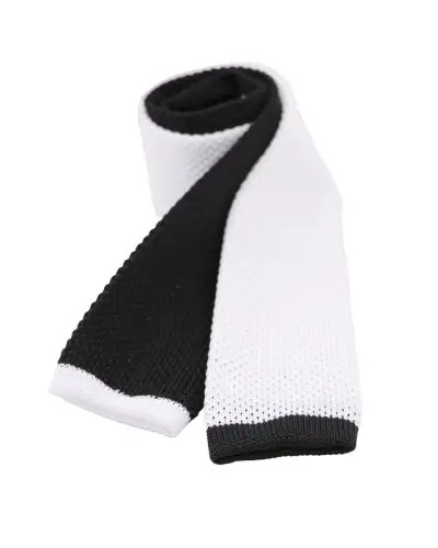 Knitted Ties Soprano Ties Soprano Two Tone Black And White Knitted Thin Polyester Tie £7.00