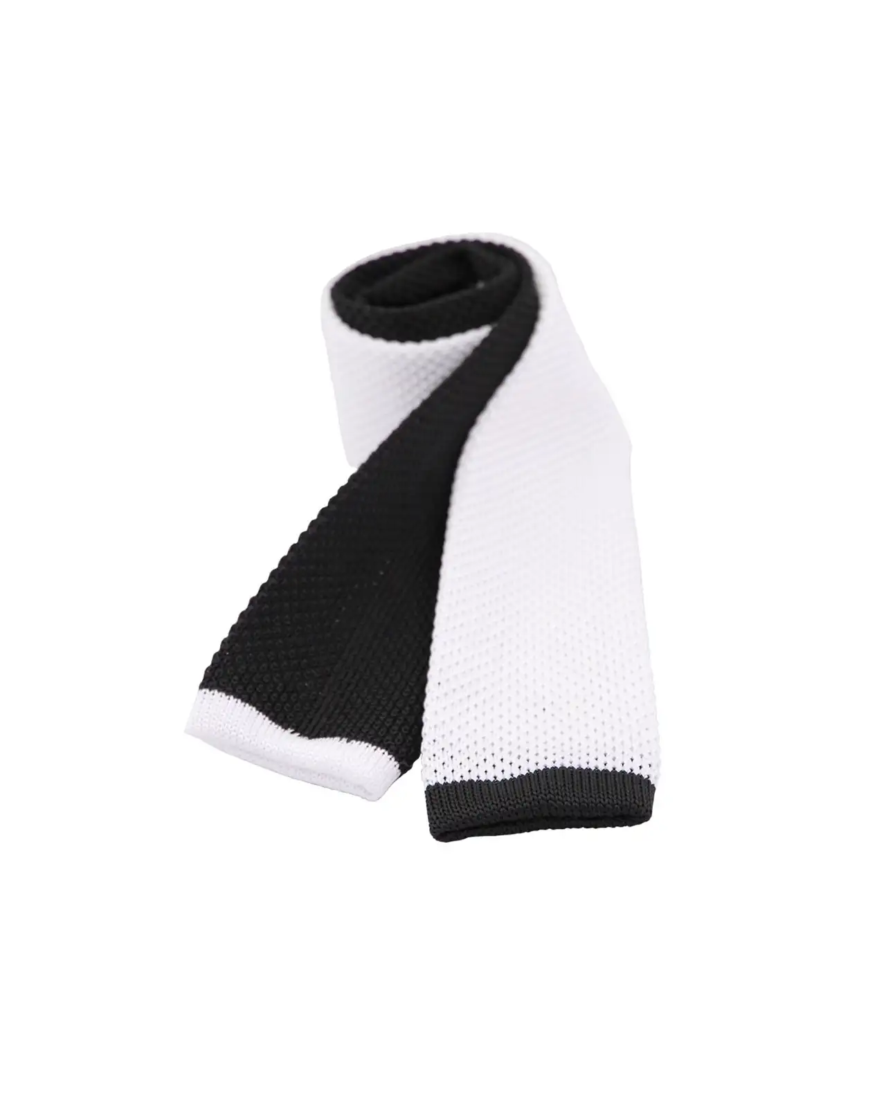 Knitted Ties Soprano Ties Soprano Two Tone Black And White Knitted Thin Polyester Tie £7.00