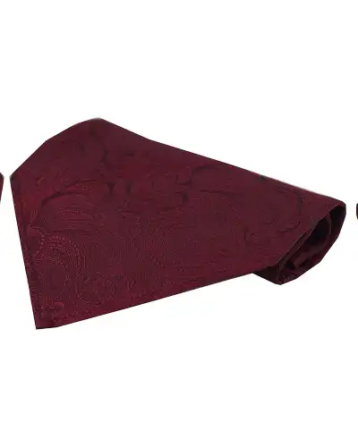 Soprano Wine Luxury Tonal Paisley Silk Hanky | Soprano Ties ST HANK0548 Silk Hankie