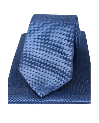 Silk Hankies Soprano Ties Soprano Royal Blue Herringbone Silk Tie And Hanky Set £34.00