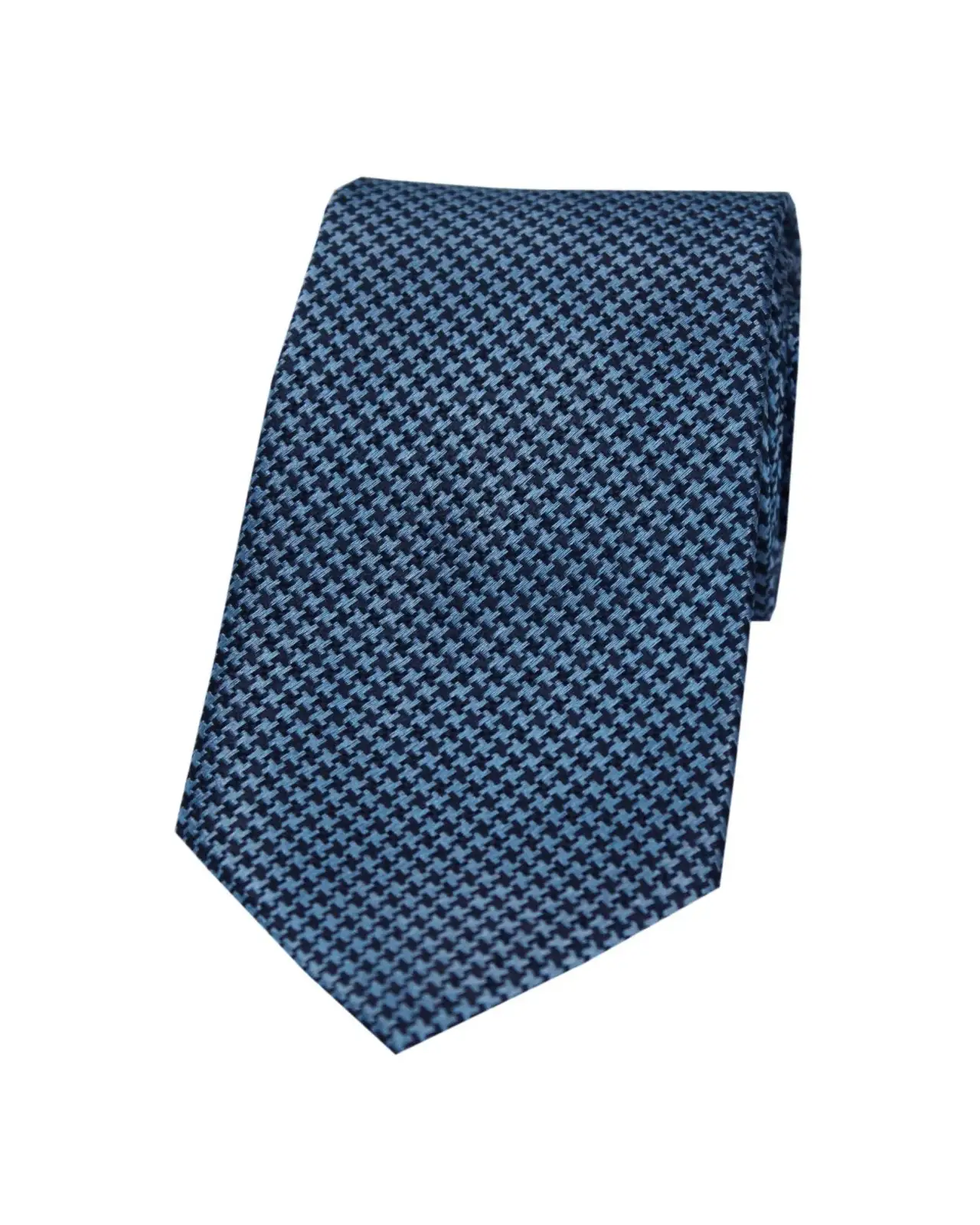Silk Ties Soprano Ties Soprano Navy And Royal Dogtooth Silk Tie £24.00