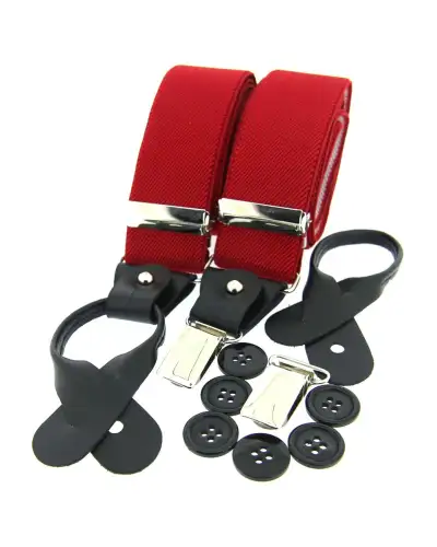 Braces Soprano Ties Soprano Red 35Mm Leather End Braces £27.00