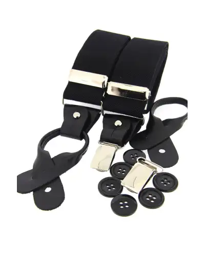 Braces Soprano Ties Soprano Black 35Mm Leather End Braces £34.00