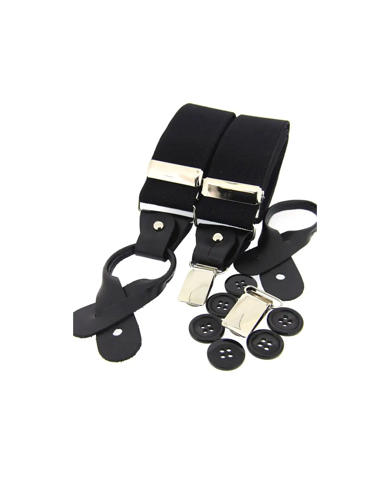 Braces Soprano Ties Soprano Black 35Mm Leather End Braces £34.00