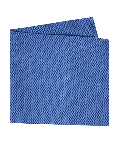 Soprano Royal Blue Herringbone Silk Hanky | Soprano Ties ST HANKZWS0972 Silk Hankie