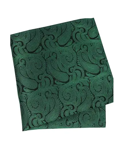 Soprano Racing Green Paisley Silk Pocket Hanky | Soprano Ties ST HANKWS7193 Silk Hankie