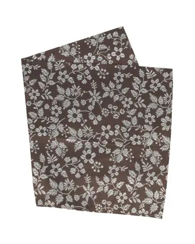 Pocket Square Soprano Ties Soprano Brown Floral Silk Pocket Square £15.00