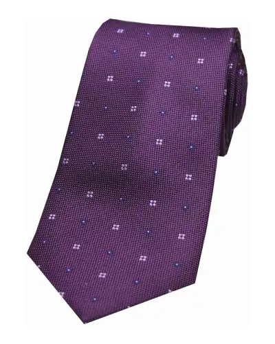 Silk Ties Soprano Ties Soprano Small Flowers Purple Silk Tie £26.00