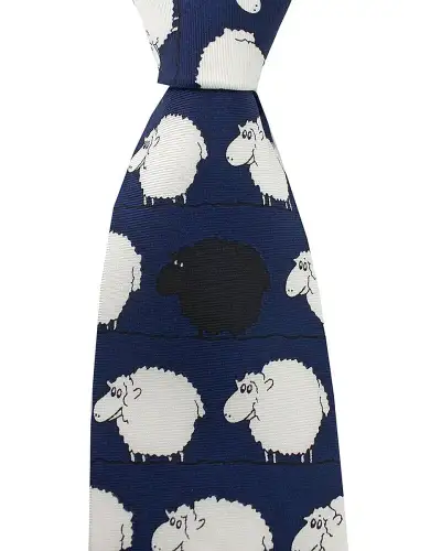 Silk Ties Soprano Ties Soprano Black Sheep Of The Family On Blue Ground Country Silk Tie £26.00
