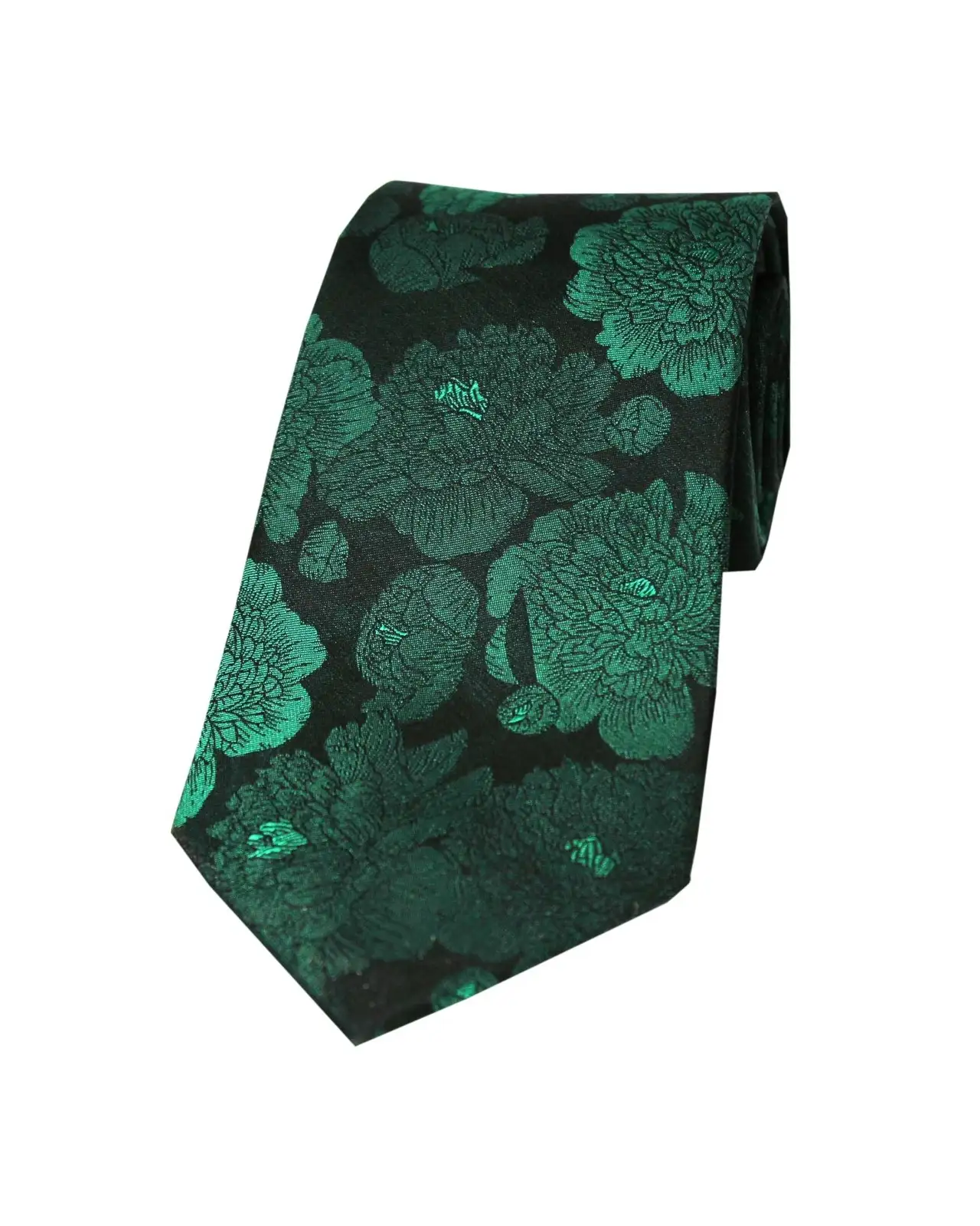 Silk Ties Soprano Ties Soprano Shades Of Green Large Flowers Silk Tie £21.00