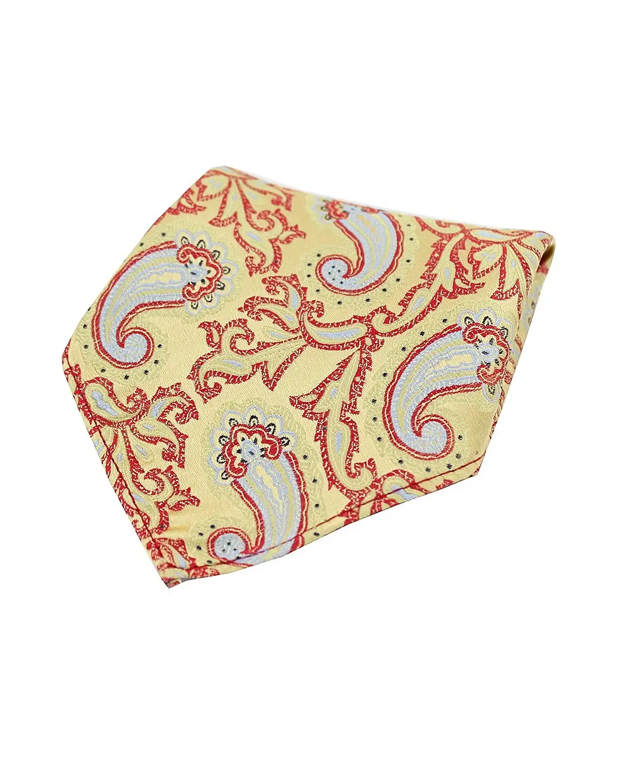 Pocket Square Soprano Ties Soprano Large Edwardian Paisley On Gold And Red Ground Silk Pocket Square £9.00
